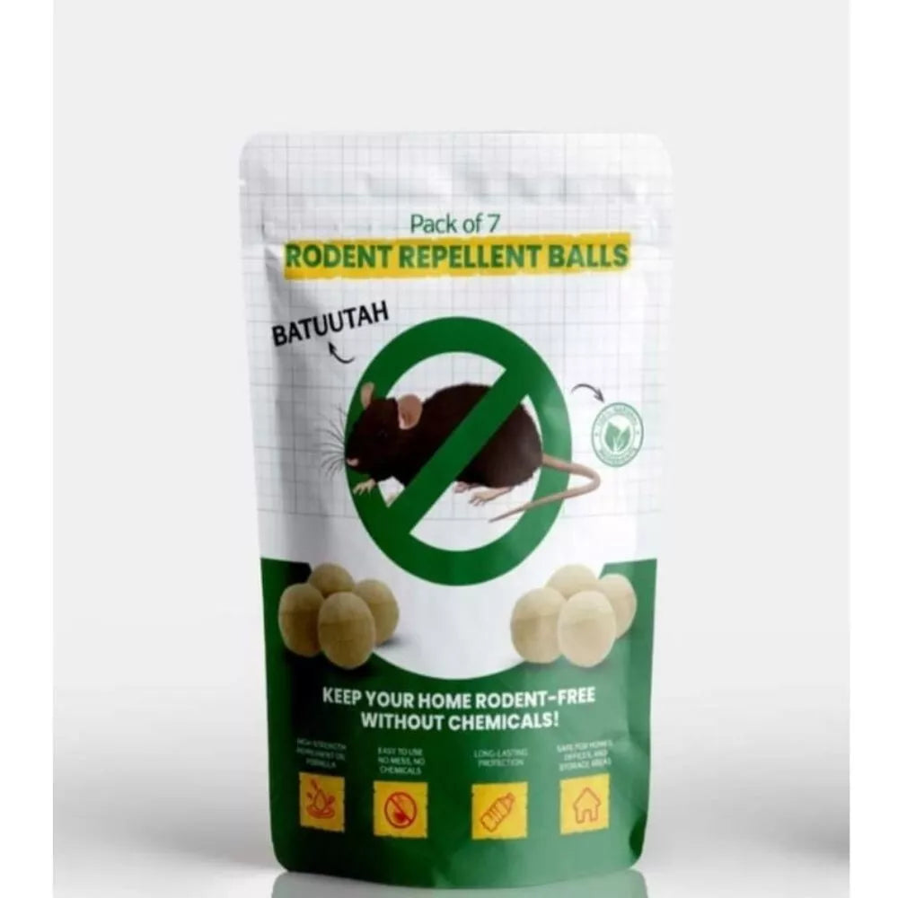 Batuutah  Pack of 7 Balls Mouse, Rat Rodent Repellent Peppermint Balls Deterrent