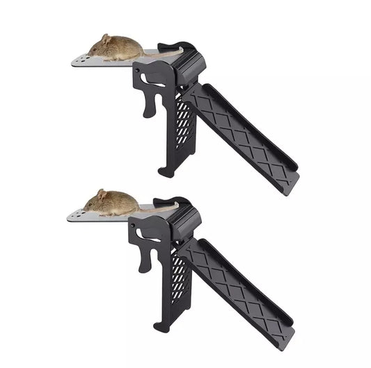 2pc Humane Automatic Reset Trap Tilting Design Reusable Mouse Rat Catcher