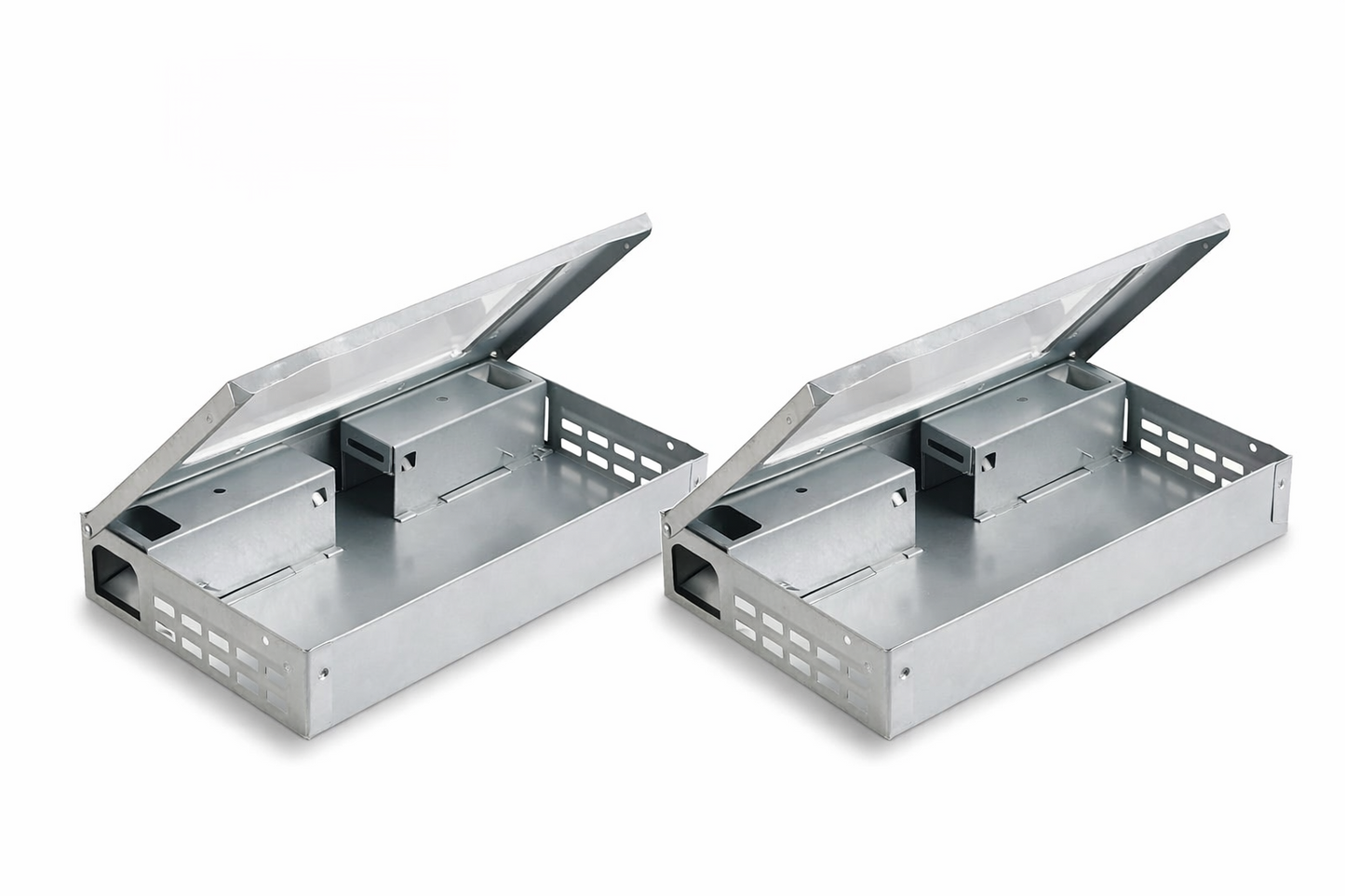 Humane Metal Mice Mouse Bait Station 2 Pack With Clear Window High-quality