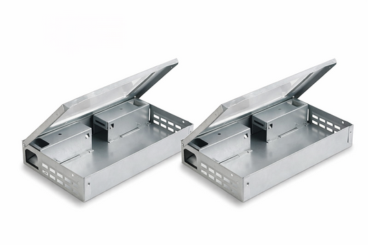 Humane Metal Mice Mouse Bait Station 2 Pack With Clear Window High-quality