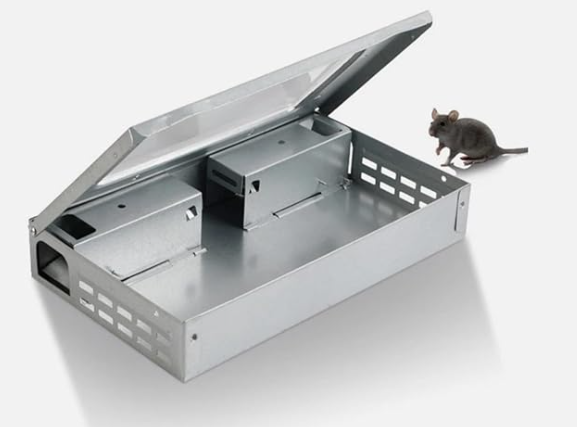 Humane Metal Mice Mouse Bait Station With Clear Window High-quality